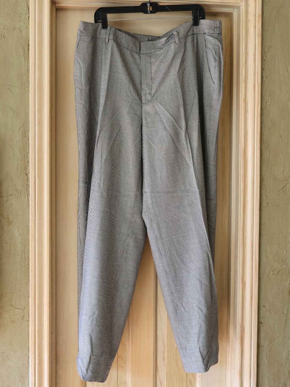 EUC Ralph Lauren Virgin Wool B/W Houndstooth Lined Slacks Pants Size 20W